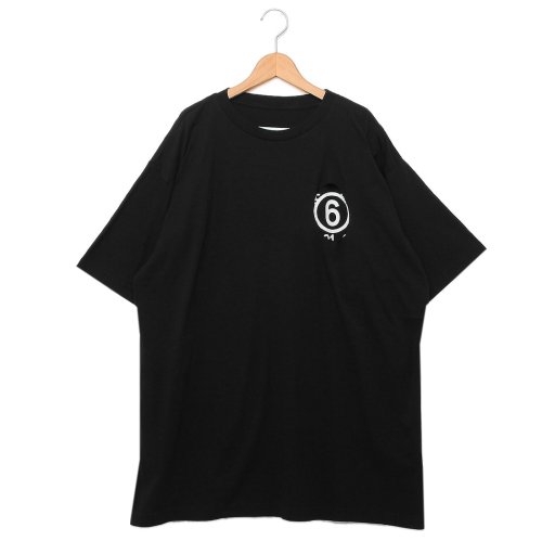 セール】エムエムシックス メゾンマルジェラ Tシャツ ブラック メンズ 