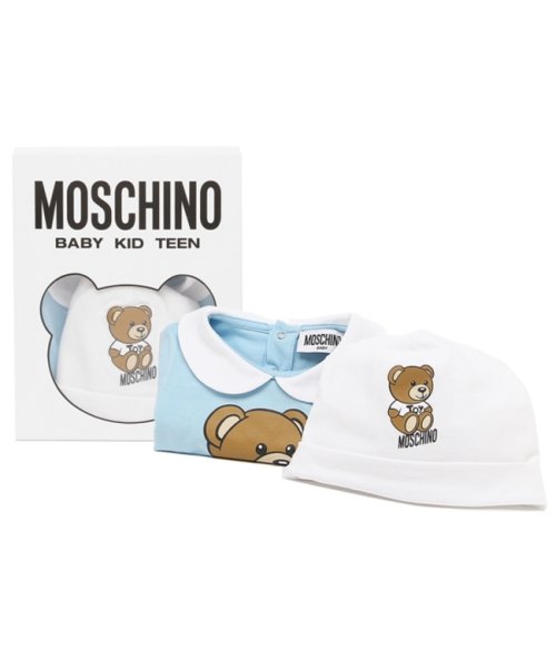 MOSCHINO(モスキーノ)/モスキーノ ロンパース 帽子 ギフトセット テディベア ブルー キッズ MOSCHINO MUY056－LBA10 40304/その他