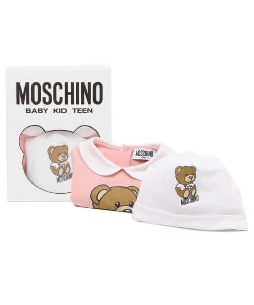 MOSCHINO(モスキーノ)/モスキーノ ロンパース 帽子 ギフトセット テディベア ピンク キッズ MOSCHINO MUY056－LBA10 50209/その他