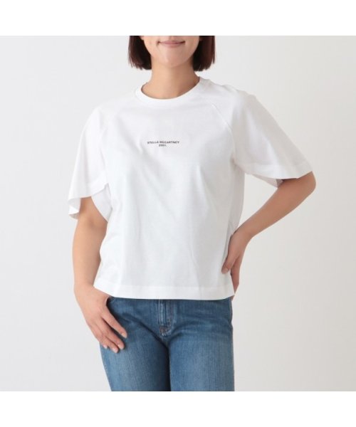 ステラマッカートニー トップス Tシャツ ロゴ ホワイト レディース 