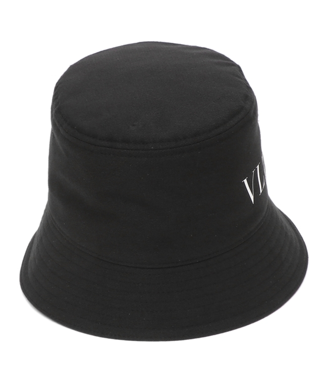 セールヴァレンティノ 帽子 バケットハット ロゴ ブラック メンズ