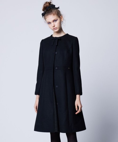 WEB限定カラー有り】【消臭】MILKY PUFF リボンウールコート(505702156  