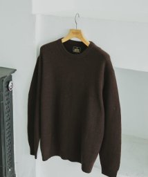 URBAN RESEARCH DOORS(アーバンリサーチドアーズ)/ハミルトンウールクルーネックニット/BROWN