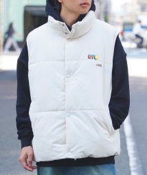 1111clothing(ワンフォークロージング)/◆NEW JACK 中綿 ダウンベスト◆ オーバーサイズ ベスト メンズ 中綿ベスト レディース フェイクダウン レイヤード トップス 羽織 ニュージャック/オフホワイト