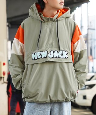 1111clothing/◆NEW JACK アノラック パーカー◆ オーバーサイズ アノラックパーカー メンズ ナイロン アノラック ジャケット レディース フリース ロゴ 刺繍/505702899