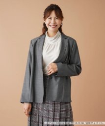 Leilian PLUS HOUSE(レリアンプラスハウス)/ブレザー【LORO PIANA】/グレー 