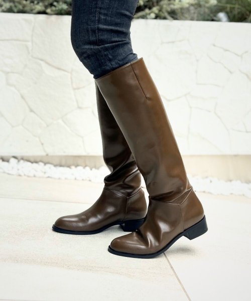 セミルーズロングブーツ 