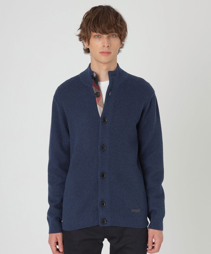 パーシャルチェックハイネックカーディガン(505636955) | BLACK LABEL