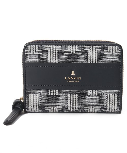 LANVIN COLLECTION(BAG)(ランバンコレクション（バッグ）)/ラウンドファスナー折財布【ジーンＰ】/ネイビー