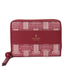 LANVIN COLLECTION(BAG)(ランバンコレクション（バッグ）)/ラウンドファスナー折財布【ジーンＰ】/レッド