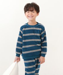 devirock(デビロック)/ボーイズ フリース パジャマ 子供服 キッズ 男の子 ルームウェア 長袖ルームウェア パジャマ /ブルー