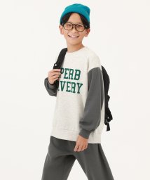 devirock/【普段着でもルームウェアでも】裏起毛カレッジロゴセットアップ 子供服 キッズ 男の子 女の子 ルームウェア 長袖ルームウェア パジャマ /505689097