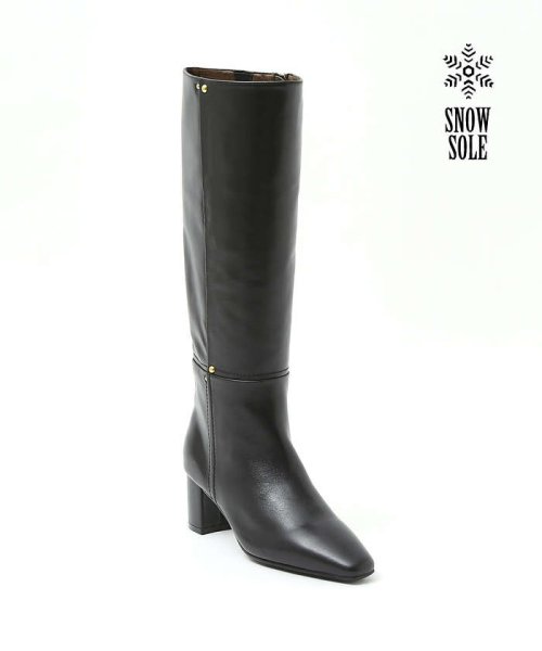 【スノーソール】ストレートラインミドルヒールロングブーツ また