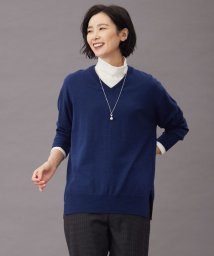 J.PRESS LADIES(J．プレス　レディス)/【洗える】EASY WOOL Vネック ニット/ブルー系