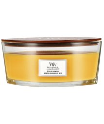 WOODWICK(WOODWICK)/WoodWick キャンドル ハースウィック Lサイズ ウッドウィック アロマ リラックス ハースウィックL 自然 ガラス おしゃれ リネン コースタルサンセッ/イエロー