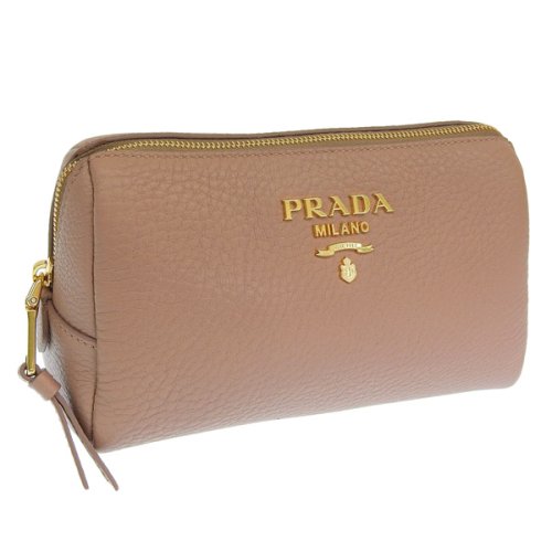 PRADA プラダ VITELLO DAINO ヴィッテロ ダイノ レザー ポーチ 小物入れ メイクポーチ DAINO