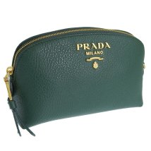 PRADA/PRADA プラダ VITELLO DAINO ヴィッテロ ダイノ レザー ポーチ 小物入れ メイクポーチ/505704700