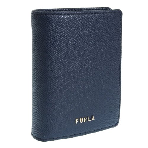 FURLA(フルラ)/FURLA フルラ CLASSIC  クラシック 二つ折り 財布 レザー/ネイビー