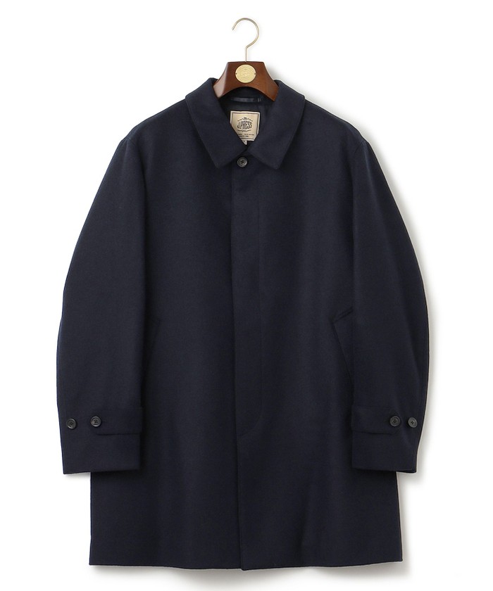 さゆこ★銀座英國屋ビスポーク♂カシミヤウールWフェイスシングルコートグリン KING SIZE】【J.PRESS BASIC】ウールカシミヤビーバーステン(505705055