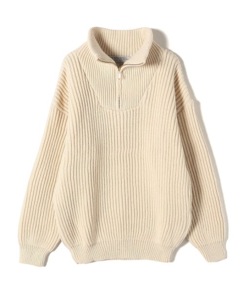 OLDDERBY KNITWEAR:リブ ジップ プルオーバー OLDDERBY KNITWEAR