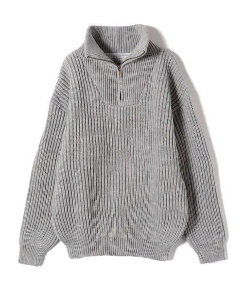 OLDDERBY KNITWEAR:リブ ジップ プルオーバー OLDDERBY KNITWEAR