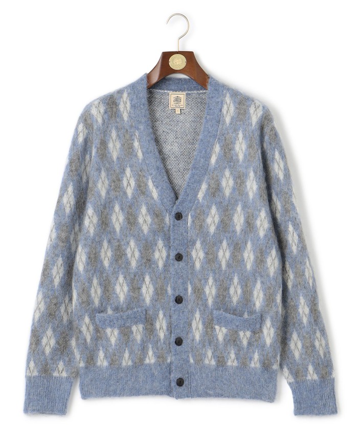 モヘアヤーン アーガイルカーディガン(505706437)｜HANKYU MEN'S