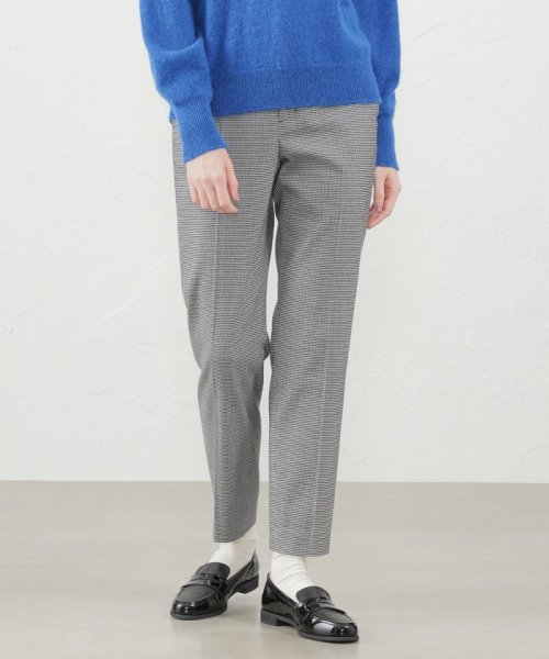 ウォッシャブルツイルチェックテーパードパンツ 