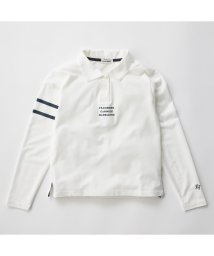VacaSta Swimwear(バケスタ スイムウェア)/LOVETOXIC　ナガソデ ポロシャツ/ホワイト