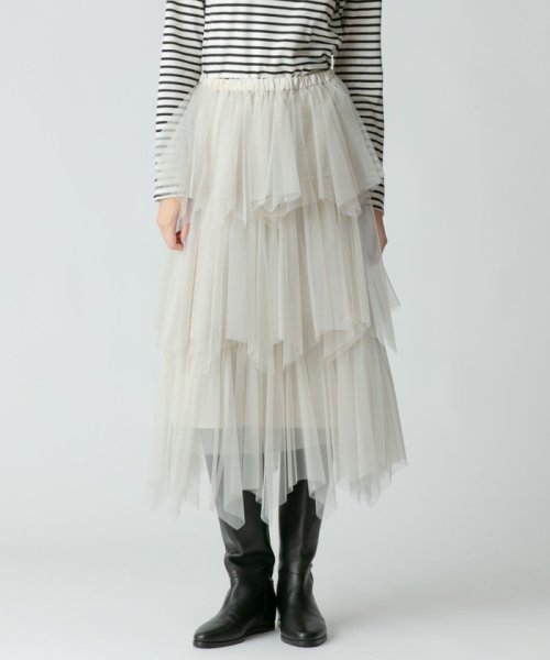 ソフトチュールティアードスカート 詳細画像 167cm B80 W65 H89　着用サイズ：02