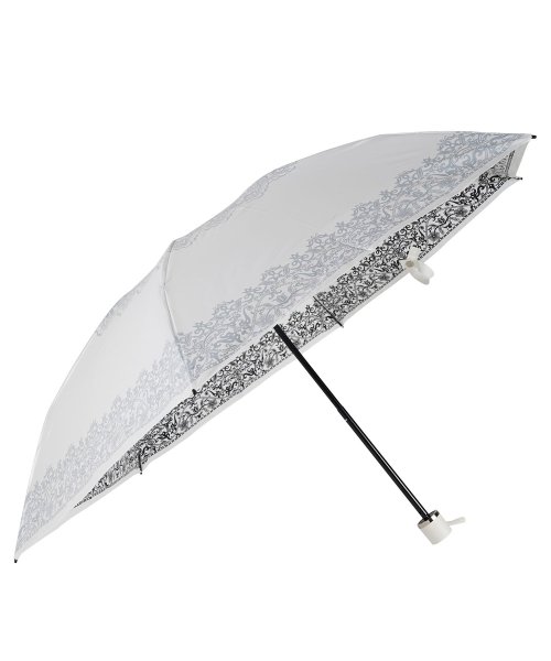 PREMIUM WHITE(プレミアムホワイト)/プレミアムホワイト PREMIUM WHITE 日傘 折りたたみ 完全遮光 晴雨兼用 軽量 雨傘 レディース 50cm 遮光率 UVカット 100% コンパクト/ブラック