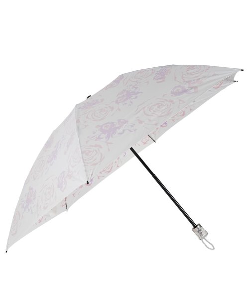 PREMIUM WHITE(プレミアムホワイト)/プレミアムホワイト PREMIUM WHITE 日傘 折りたたみ 完全遮光 晴雨兼用 軽量 雨傘 レディース 50cm 遮光率 UVカット 100% コンパクト/パープル
