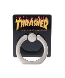 THRASHER(スラッシャー)/スラッシャー THRASHER スマホリング バンカーリング ホルダー スタンド スマートフォン 携帯 メンズ レディース HOME TOWN Logo Sma/ブラック系1