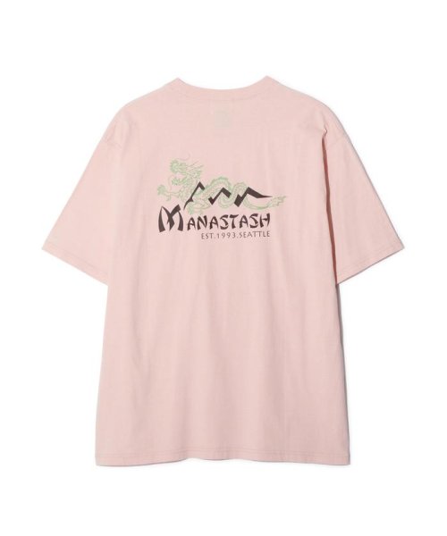 MANASTASH(マナスタッシュ)/MANASTASH/マナスタッシュ/DRAGON TEE/ドラゴンTシャツ/ピンク