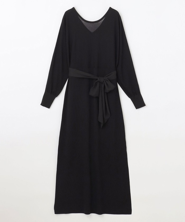 GRACECONTINENTAL ニットブラックドレス ブラック 36 GRACECONTINENTAL ニットブラックドレス ブラック 36