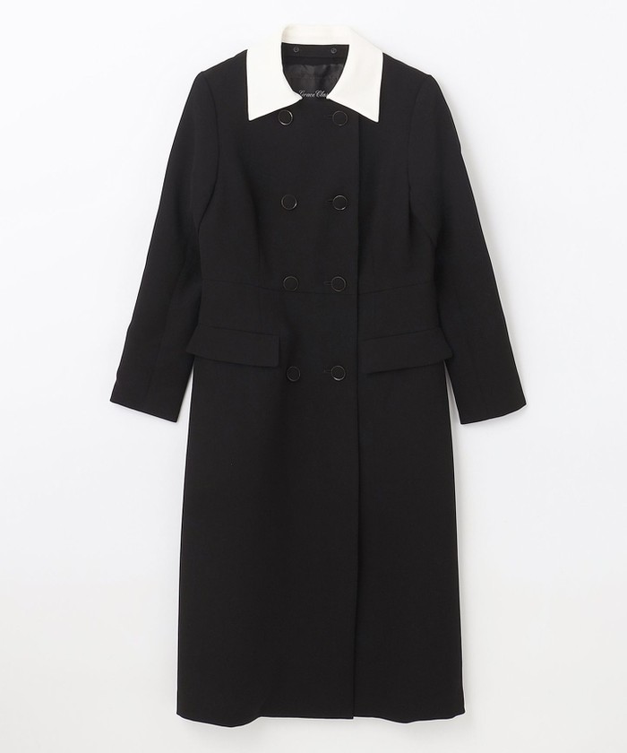 GRACECONTINENTAL クレリックコートドレス ブラック 36 GRACECONTINENTAL クレリックコートドレス ブラック 36