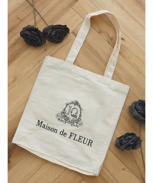 Maison de FLEUR(メゾンドフルール)/EC限定10eme anniversaireスクエアトート/ブラック