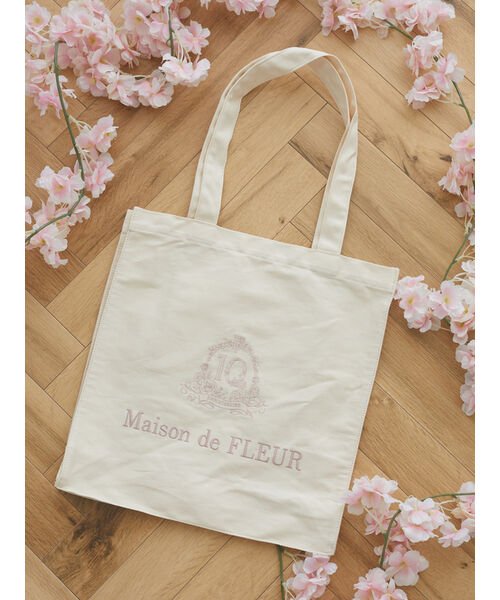 Maison de FLEUR(メゾンドフルール)/EC限定10eme anniversaireスクエアトート/ライトピンク