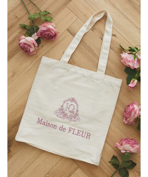 Maison de FLEUR(メゾンドフルール)/EC限定10eme anniversaireスクエアトート/ピンク