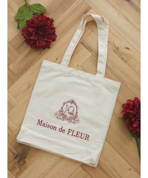 Maison de FLEUR(メゾンドフルール)/EC限定10eme anniversaireスクエアトート/レッド