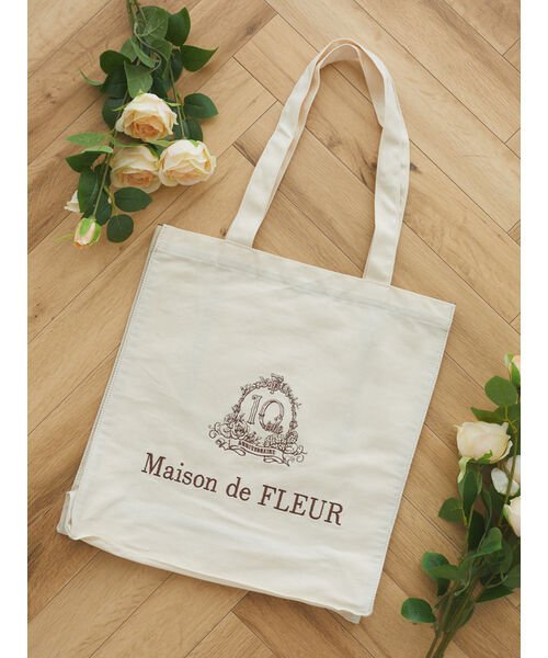 Maison de FLEUR(メゾンドフルール)/EC限定10eme anniversaireスクエアトート/ブラウン