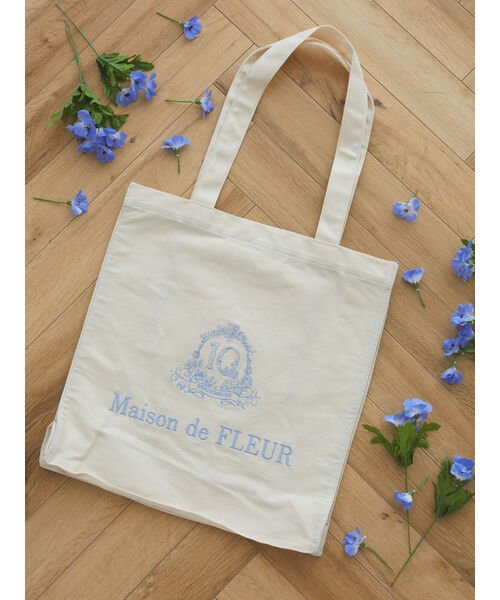 Maison de FLEUR(メゾンドフルール)/EC限定10eme anniversaireスクエアトート/サックス