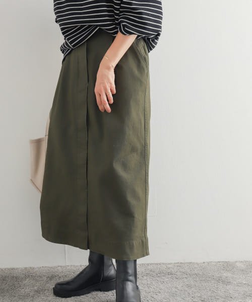 URBAN RESEARCH DOORS(アーバンリサーチドアーズ)/Aラインチノスカート/KHAKI