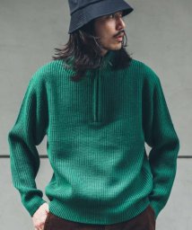 URBAN RESEARCH Sonny Label(アーバンリサーチサニーレーベル)/『洗濯可』マシンウォッシャブルハーフZIPニットプルオーバー/グリーン