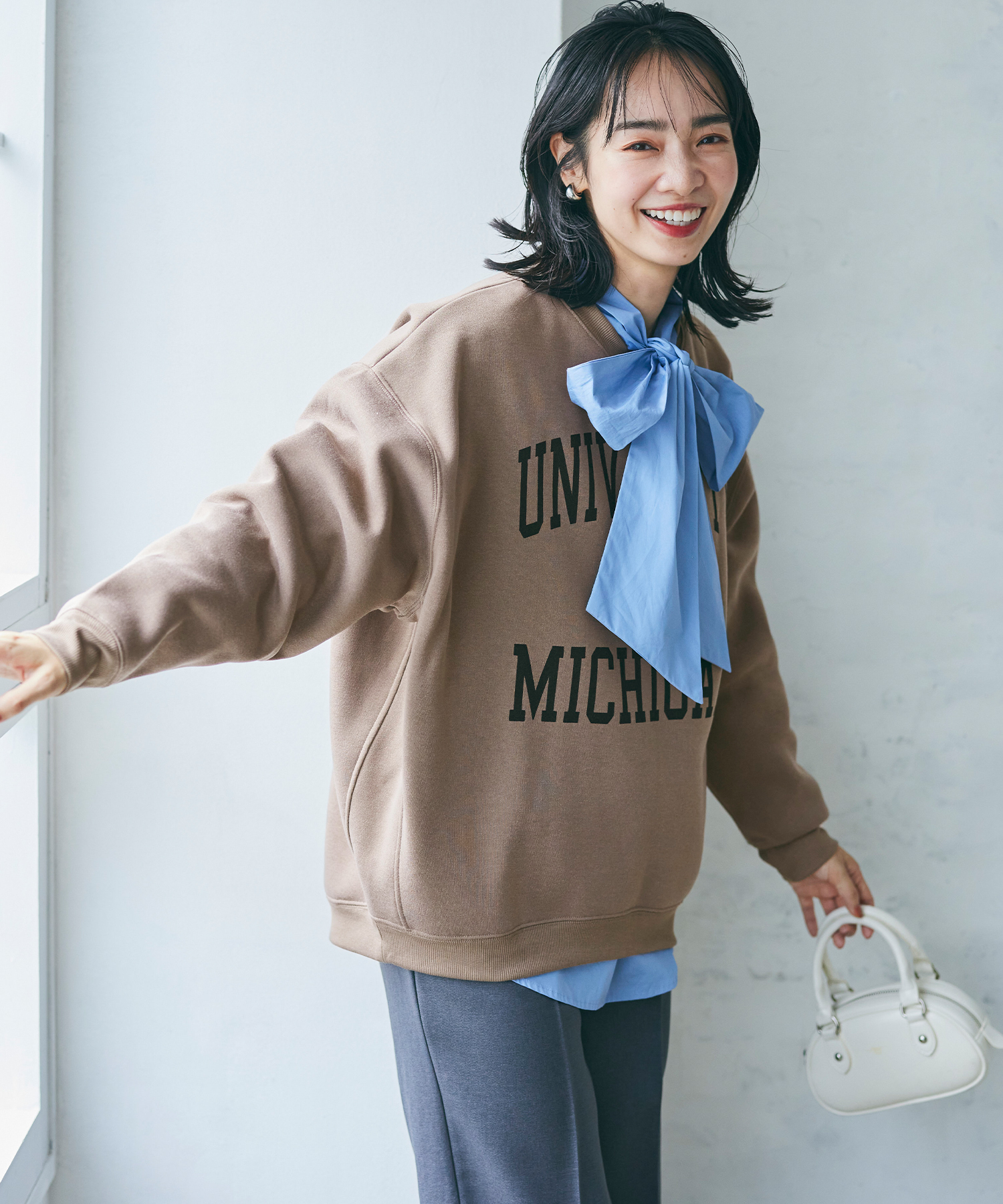 フレームワーク　オーバーサイズロゴスウェット