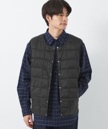 green label relaxing(グリーンレーベルリラクシング)/【WEB限定】＜TAION＞ベーシック クルーネック インナー ダウンベスト/BLACK