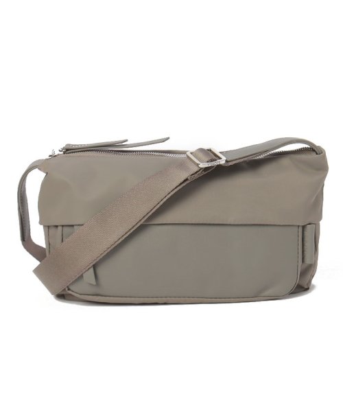 リサイクルナイロン×カウレザー ラップミニショルダー 