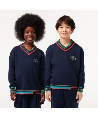 LACOSTE KIDS/アシンメトリーリブニットJUNIORチルデンニットセーター/505709059