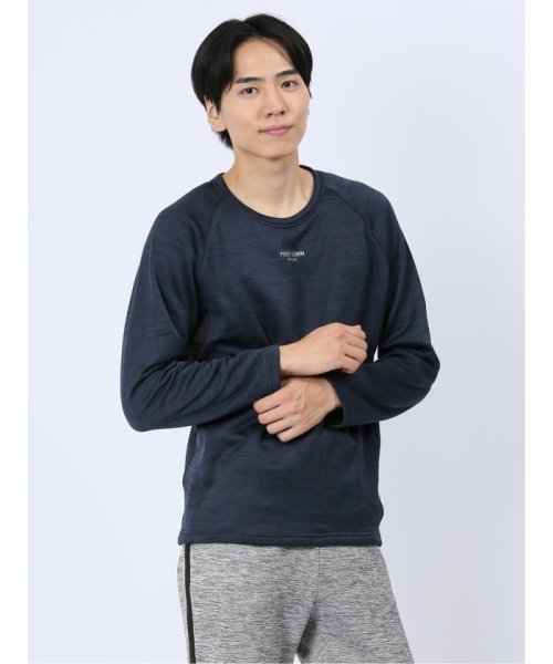 TAKA-Q(タカキュー)/【WEB限定】ファーストダウン/FIRST DOWN ストレッチフリース クループルオーバー メンズ Tシャツ カットソー カジュアル インナー ビジネス ギフ/ネイビー