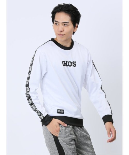 TAKA-Q(タカキュー)/【WEB限定】ジオス/GIOS カチオン裏起毛 クループルオーバー メンズ Tシャツ カットソー カジュアル インナー ビジネス ギフト プレゼント/ホワイト