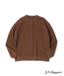 J.S Homestead(ジャーナルスタンダード　ホームステッド)/【J.S.Homestead】TWSIT RIB COTTON CREW KNIT/ブラウン